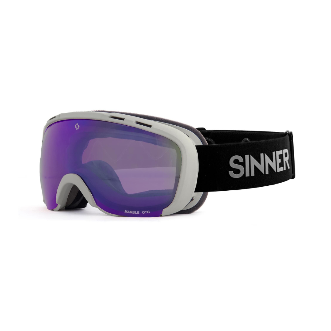 Sinner Marble Matte Light Grey - Red Lens