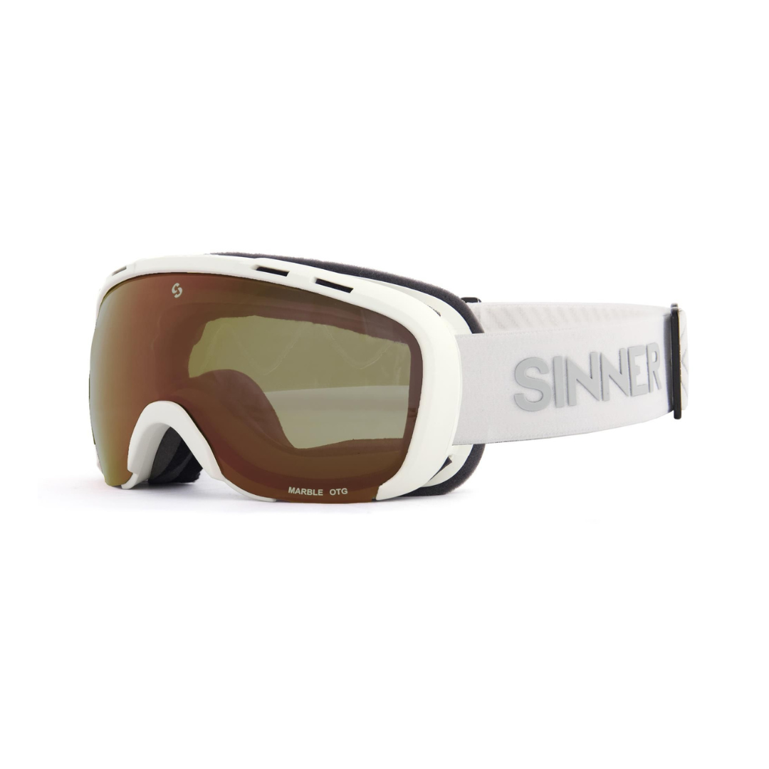 Sinner Marble Matte White - Orange Lens