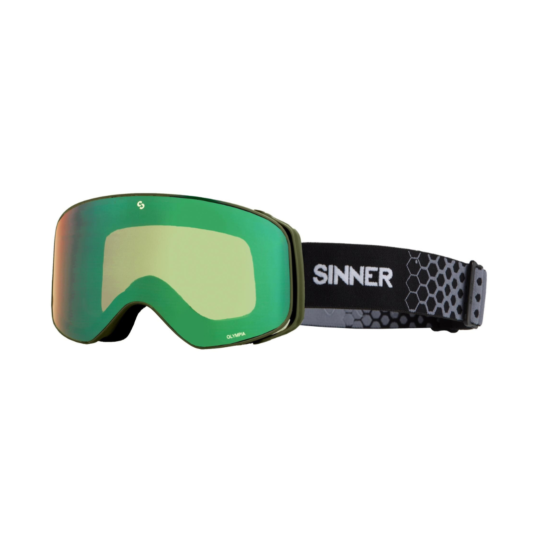 Sinner Olympia Matte Moss Green - Oil Green Mirror Lens
