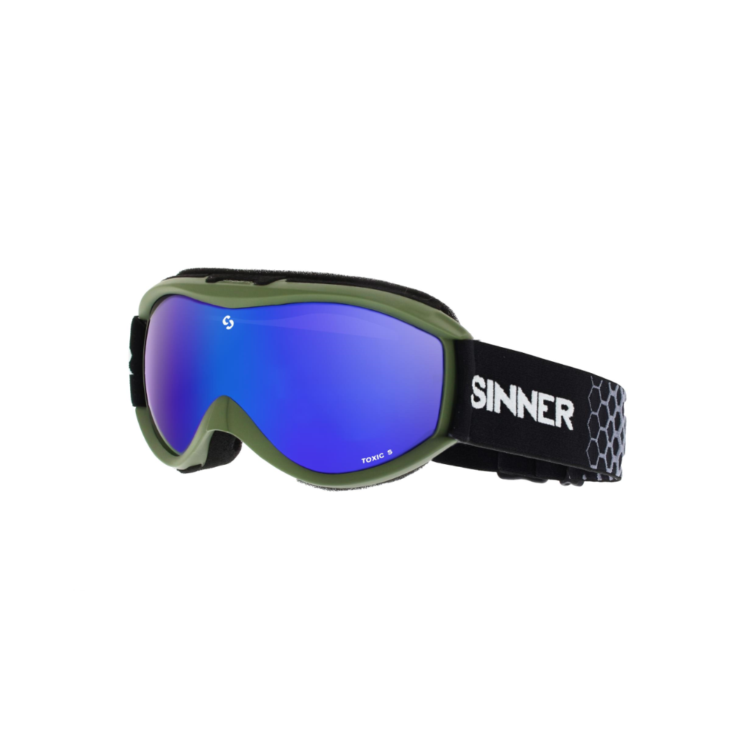 Sinner Kids Toxic S Matte Green - Blue Mirror Lens