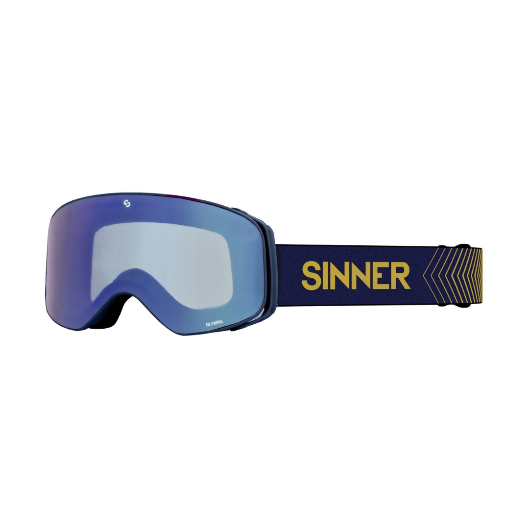 Sinner Olympia Matte Dark Blue - Full Blue Mirror Lens
