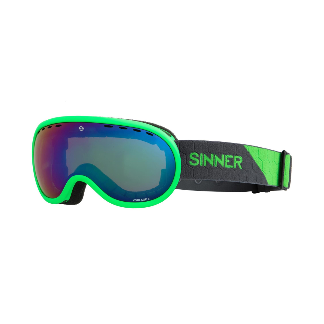 Sinner Kids Vorlage S Matte Neon Green - Blue Mirror Lens
